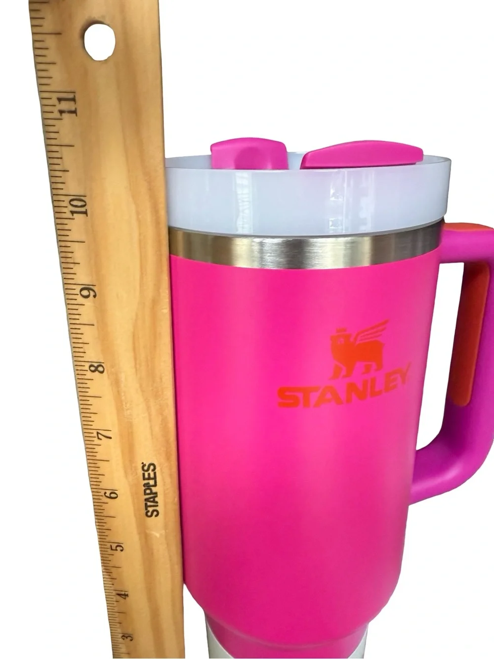 NWT Stanley Pink 40oz Insulated Quencher H2.0 Tumbler with Handle and Straw